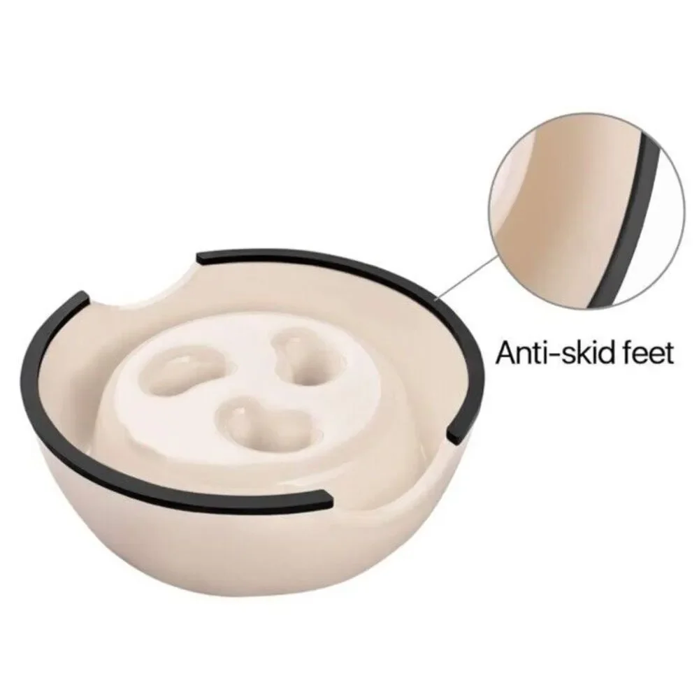 Frisco Cream Melamine Slow Feed Dog & Cat Bowl Size Large 1.5 Cups‎ 7